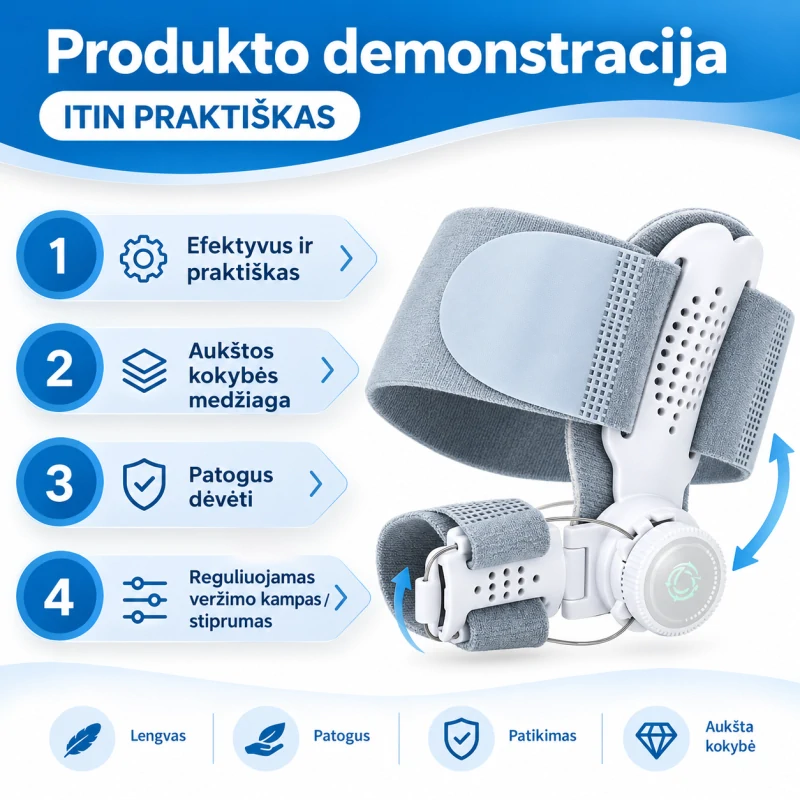 Korekcinis Didžiojo Pėdos Piršto Įtvaras (Reguliuojamas) - Image 5